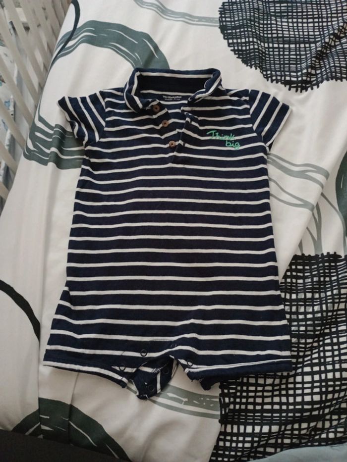 Combi-short Vertbaudet style Marinière T18 mois
