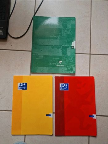 Neuf lot de 3 cahiers oxford et claire fontaine