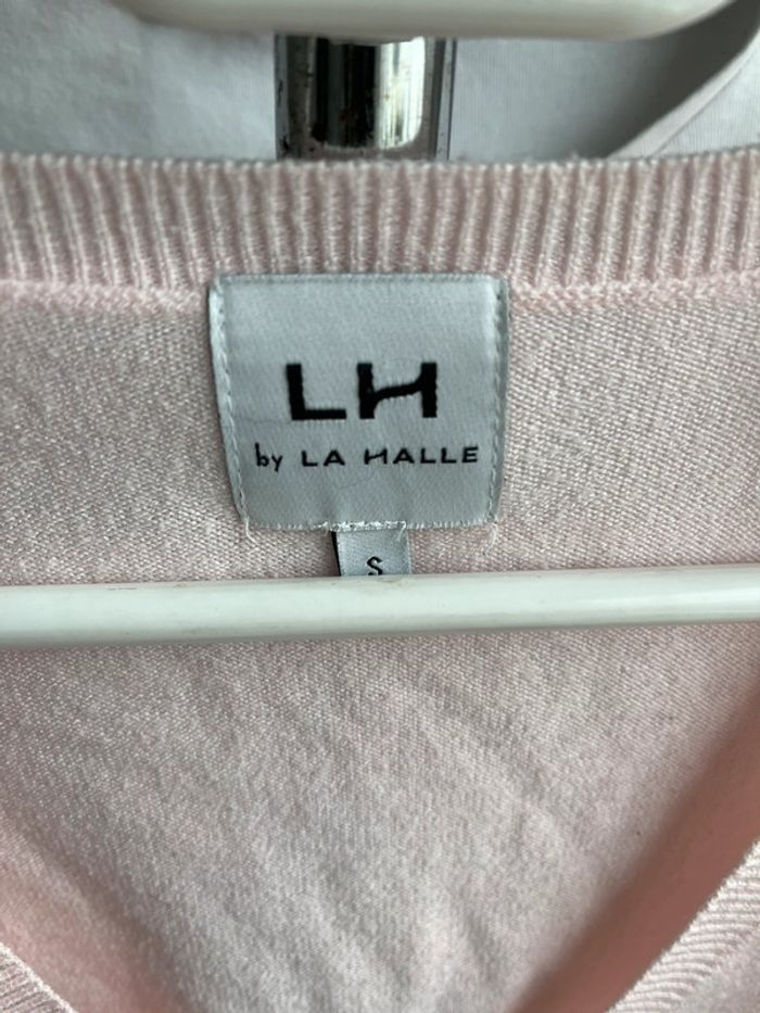 Pull col V rose pale - photo numéro 2