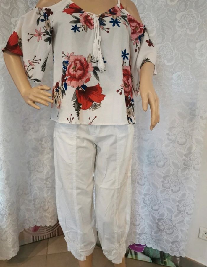 Pantacourt blanc. Taille 36. La Mode Est À Vous
