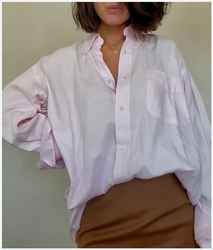Chemise Rose pale - fil à fil - taille 41 - photo numéro 2