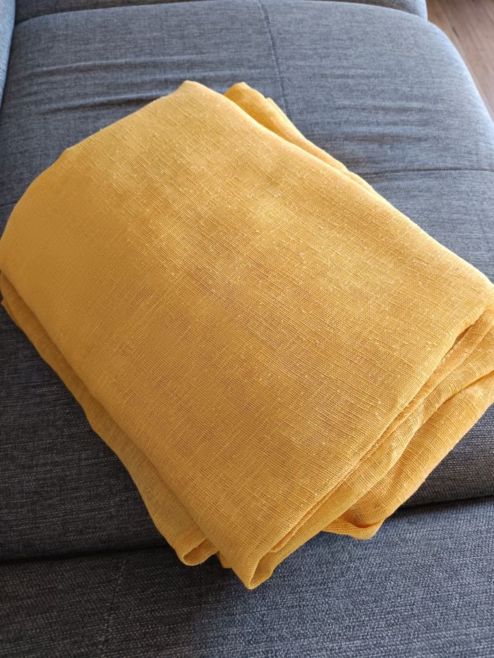 Lot de 4 voilages jaunes (largeur 138/longueur 210cm)