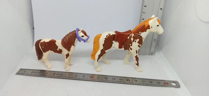 Cheval blanc et marron avec poulain playmobil - photo numéro 9