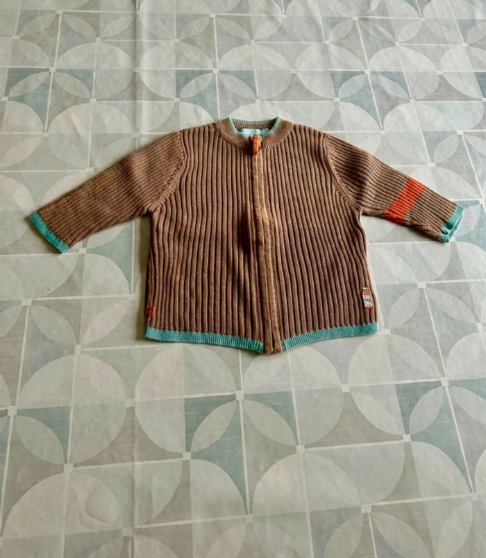 Gilet garçon - bébé - 6 mois - Obaibi - en très bon état