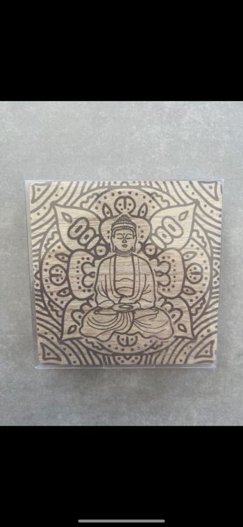 4 sous verres Bouddha