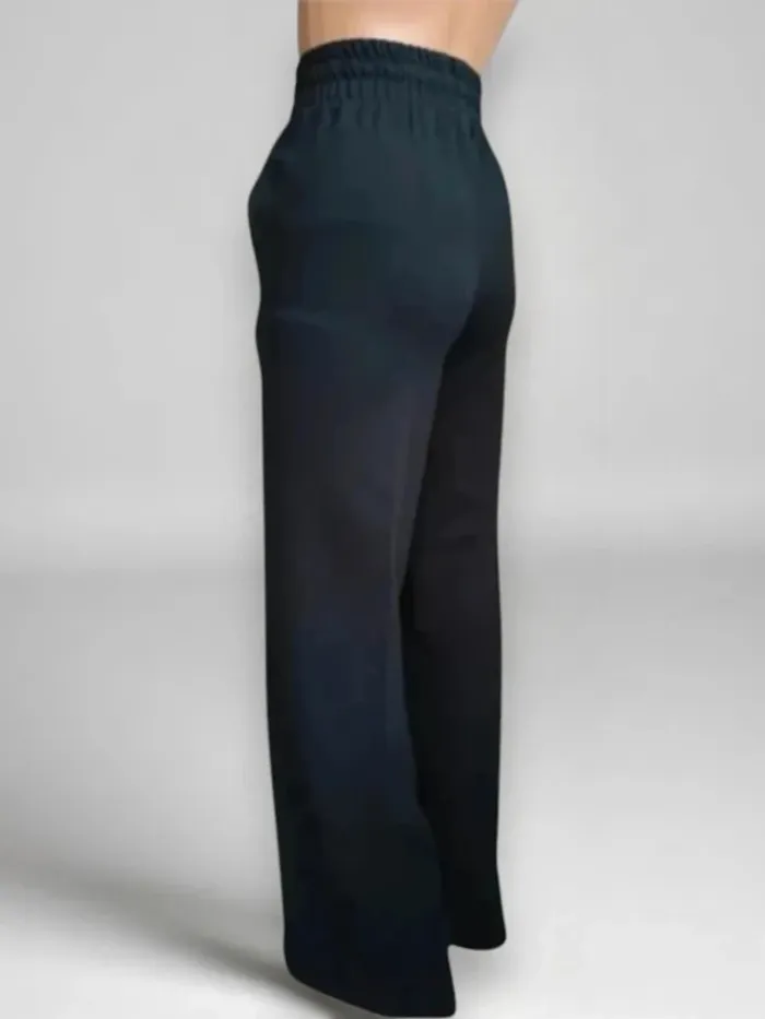 Pantalon  BELAIR chic et décontracté coupe droite jambe large flare ,taille ajustable - photo numéro 5