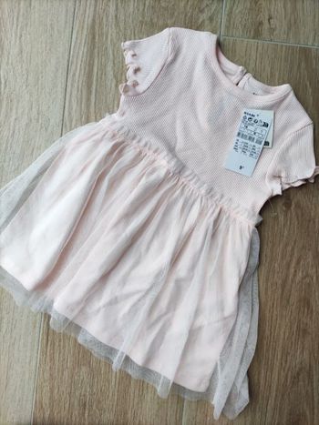 Robe rose pâle avec jupon tulle Kiabi 18 mois