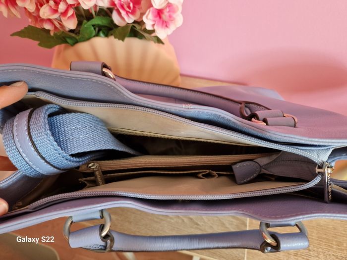 Sac à main bandoulière bleu ciel gallantry détail argenté - photo numéro 2