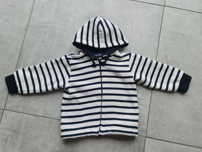 Gilet veste marinière 2 ans