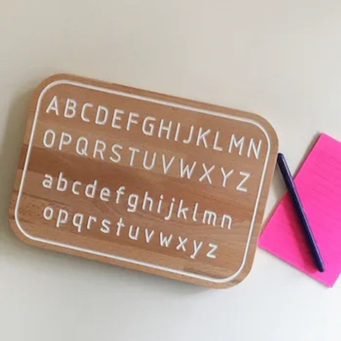 Planche De Traçage Lettres Et Chiffres En Bois - Pour Enfant Dès 3 Ans, Apprendre à écrire En S'amusant - Cadeau éducatif