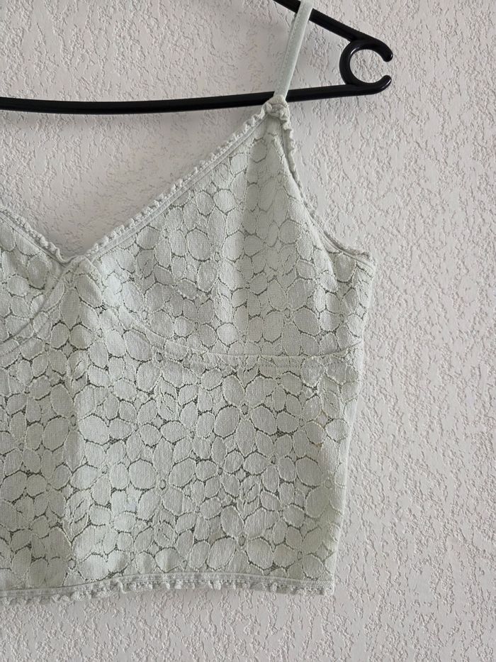 Crop top bleu clair/menthe Pimkie taille s - photo numéro 2