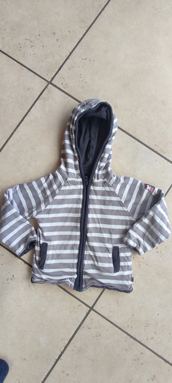 Sweat capuche léger réversible Okaïdi 18 mois