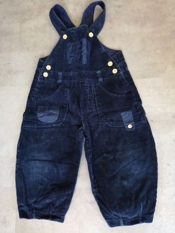 Salopette velours marine 23 mois mixte