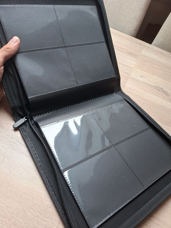 Classeur zip de rangement pour 128 cartes sous toploaders Pokémon de qualité premium en bleu foncé - photo numéro 5