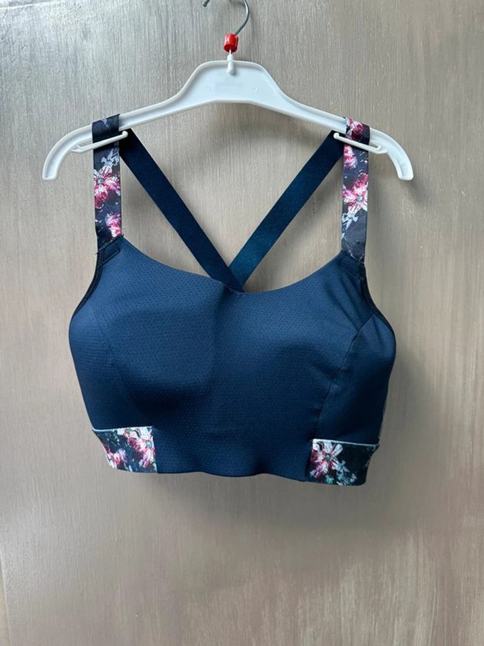 Brassière Domyos Sissy Mua bleu fleuri rose XL