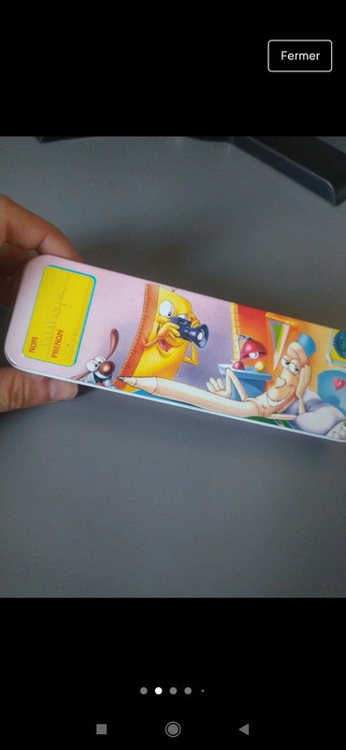 Boite trousse à crayons vintage années 90 en métal - photo numéro 5