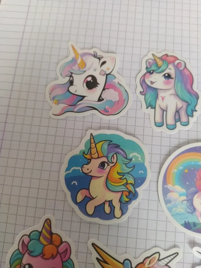 Lot d'autocollants licorne (lot E) - photo numéro 2