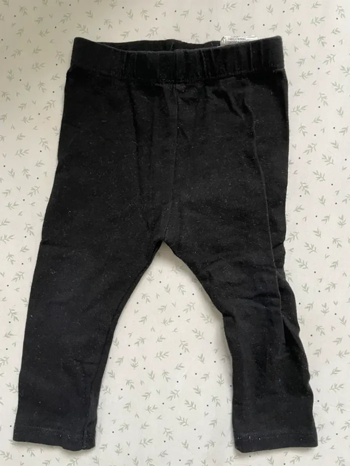 Lot 3 leggings noirs kiabi 12 mois - photo numéro 5
