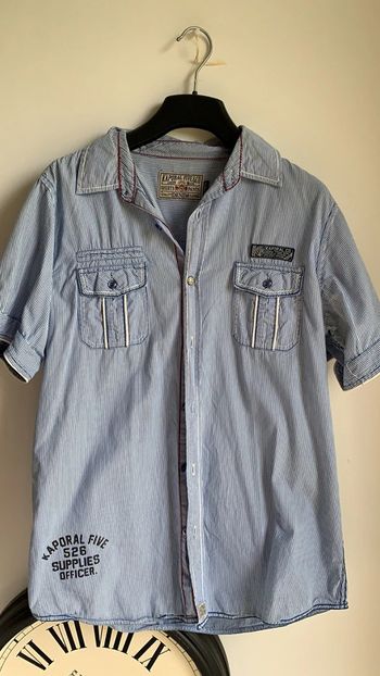 Chemise à rayures Kaporal (bleu clair), L