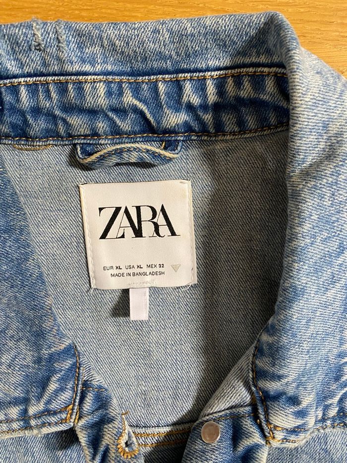 Zara Veste en jean bleu clair Taille XL/42 - photo numéro 5