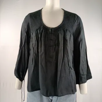Blouse noire avec cordon de serrage - Comptoir des Cotonniers - Taille 36 - A079