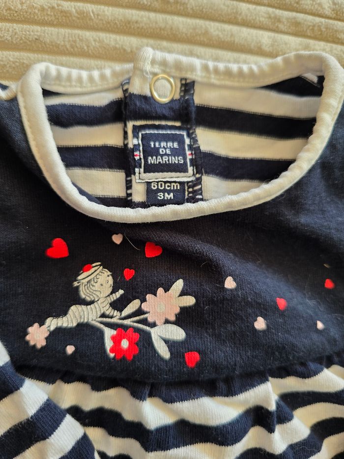 T-shirt marinière bébé 3 mois – Terre de Marins - photo numéro 5