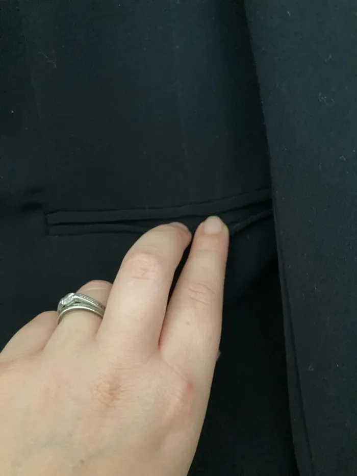 Veste blazer noire – marque Yugane – taille 38 - photo numéro 4