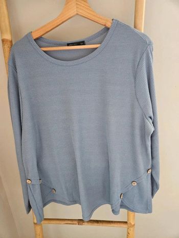 Pull bleu nid d'abeille Shein Curve 3xl