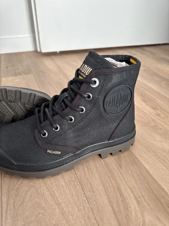 Bottes Palladium noires neuves Hi Wax - photo numéro 7