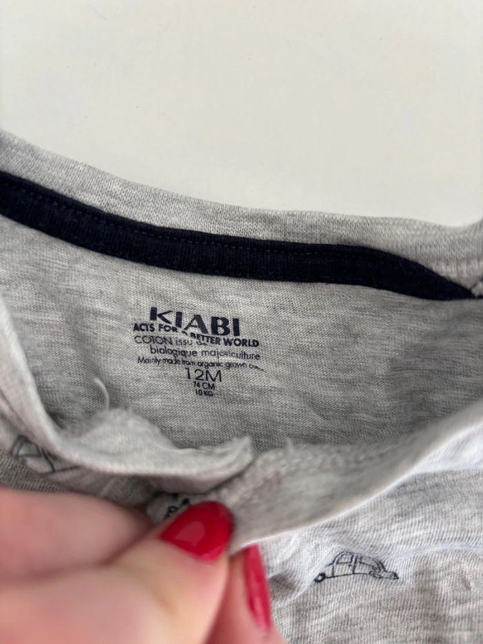 T-shirt gris Kiabi 12 mois - photo numéro 2