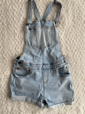 Salopette short en jean 12 ans