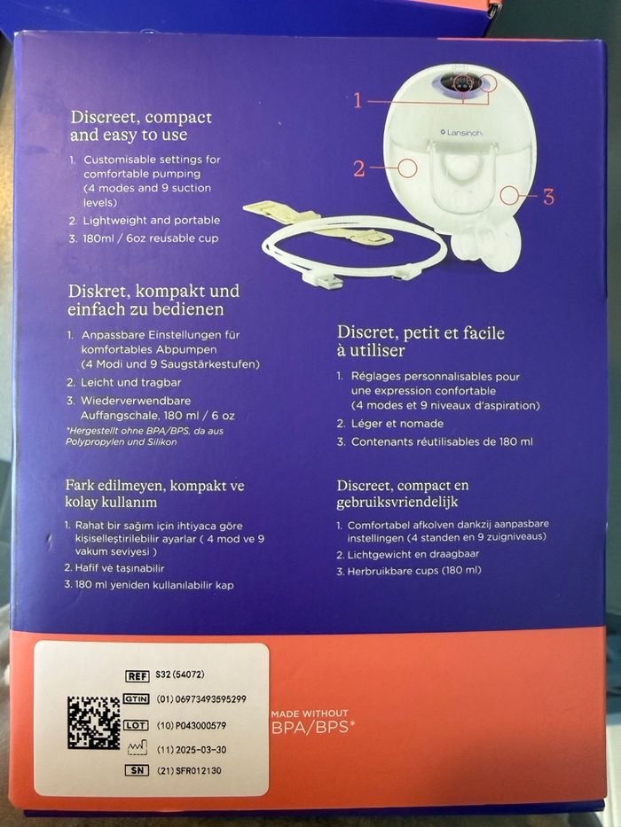 Tire lait main libre double pompage Lansinoh - photo numéro 2