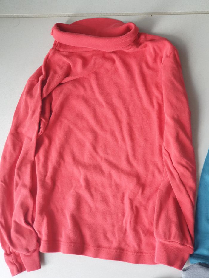 3 sous pull ou 3 t-shirt col roulé manche longue 4 ans - photo numéro 4
