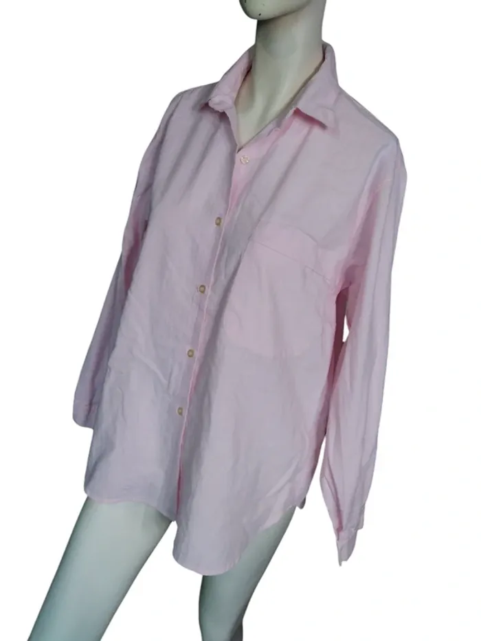 Chemisier chemise top tunique printemps automne rose pink vintage retro