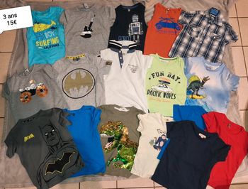 Lot teeshirt manches courtes