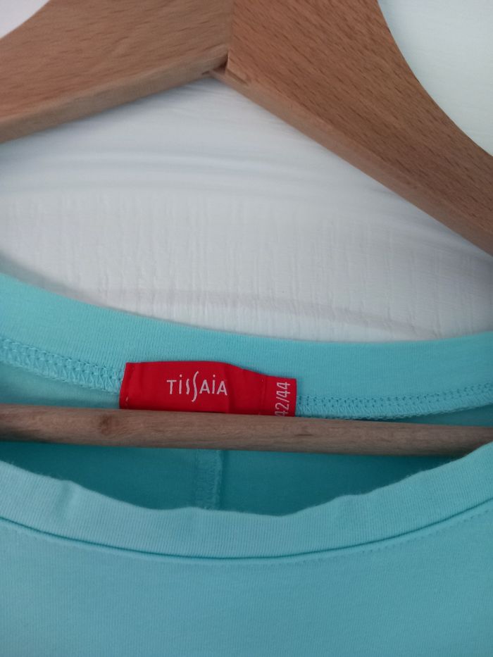 T-shirt bleu turquoise - photo numéro 2