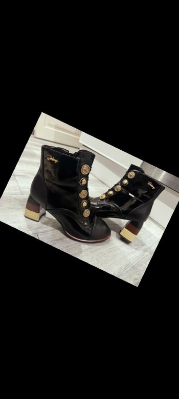 Bottines vernis noir