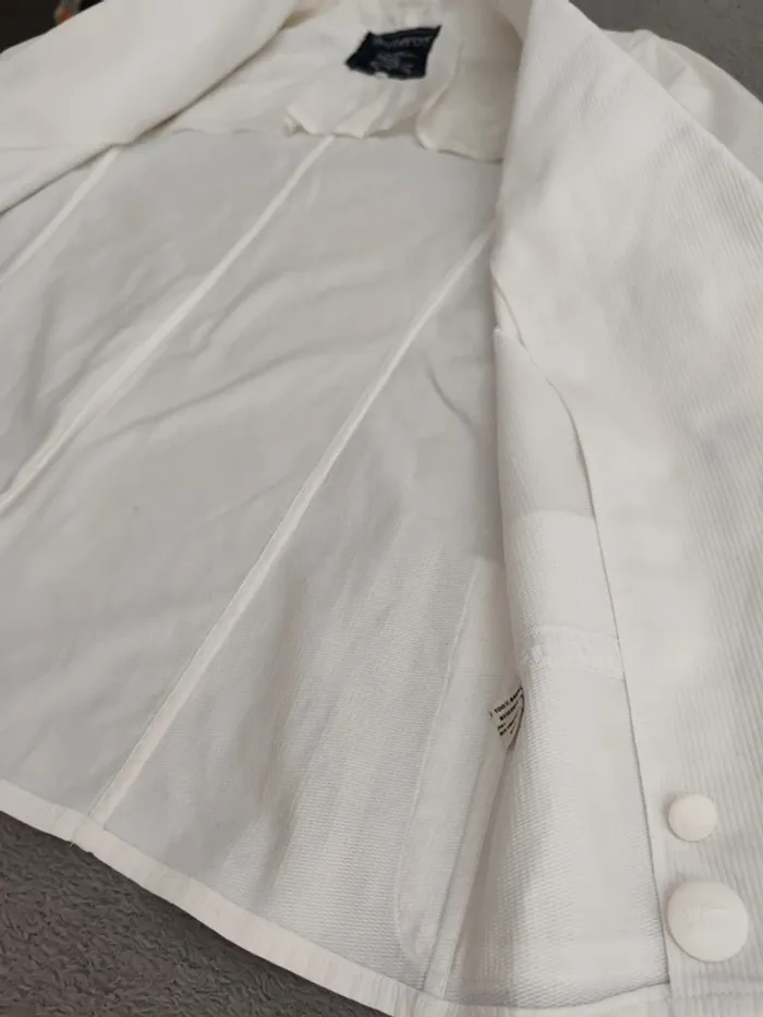 Blazer vintage Burberrys’ velours côtelé blanc T.40 – Femme - photo numéro 5