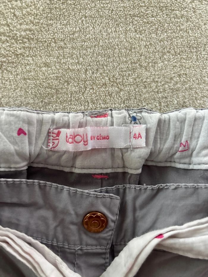Pantalon large ceinture gris 4 ans - photo numéro 3
