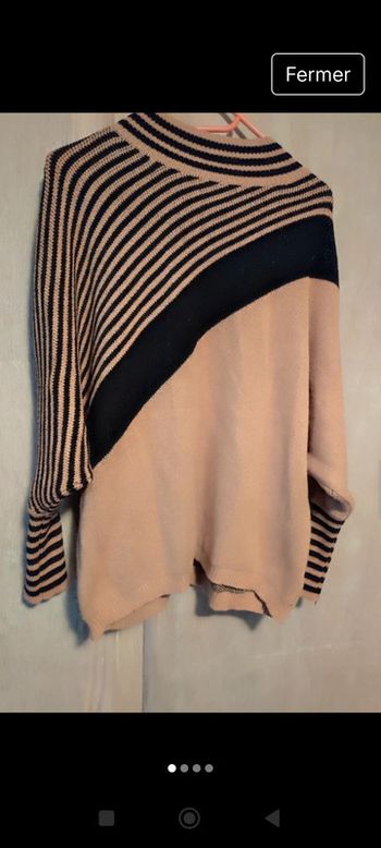 Magnifique pull bi color
