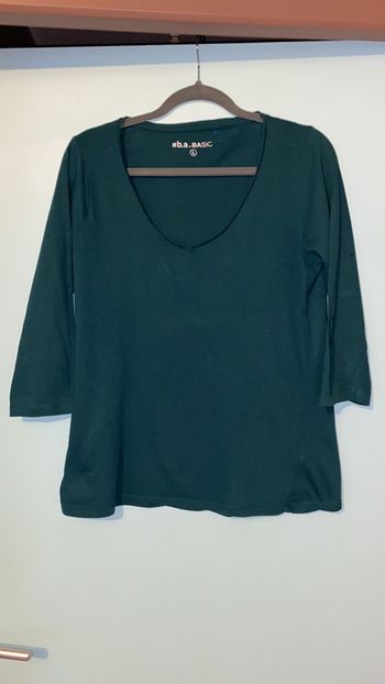 Tee shirt à manche 3/4 vert