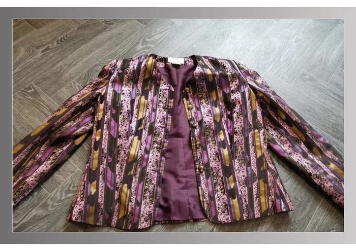 veste avec épaulette Damart violet/rose taille 46 femme