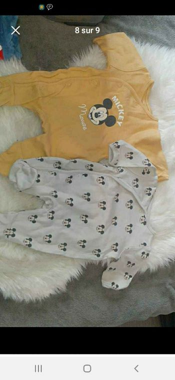 2 pyjamas mickey 0 mois