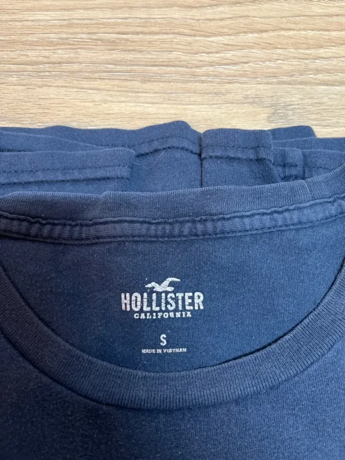 T-shirt Hollister - couleur bleu marine - taille S - photo numéro 2
