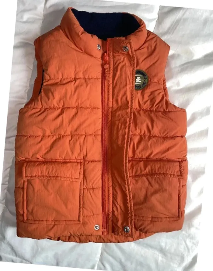 Manteau sans manche Lulu Castagnette 3 ans doublé polaire - photo numéro 2