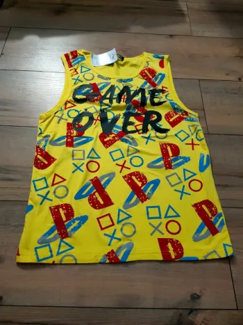 Débardeur jaune homme taille XXL