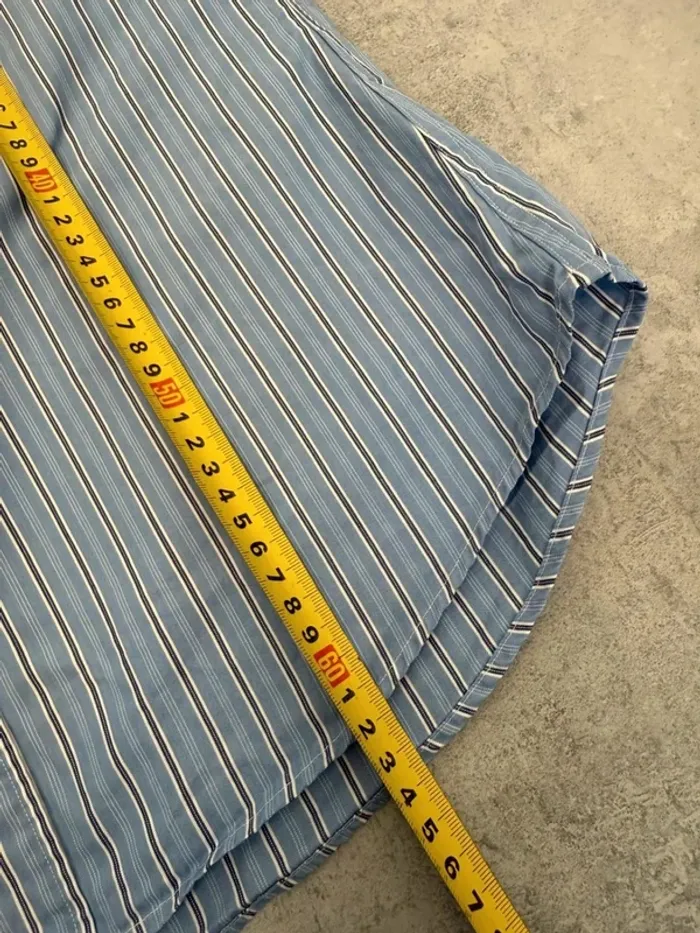 Chemise Ralph Lauren femme lignée bleue taille M parfait état - photo numéro 10