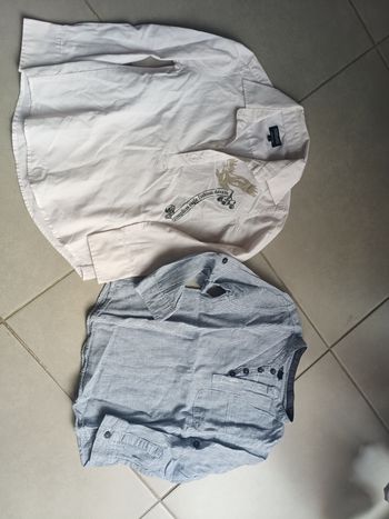 lot de 2 chemises manches longues pour garçon, taille 6 ans