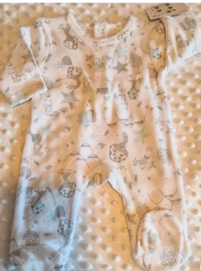 Pyjama velours naissance tex baby