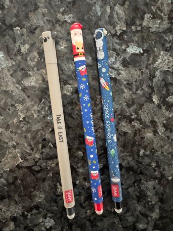 Lot 3 stylos Legami rares Père Noël Koala astronaute